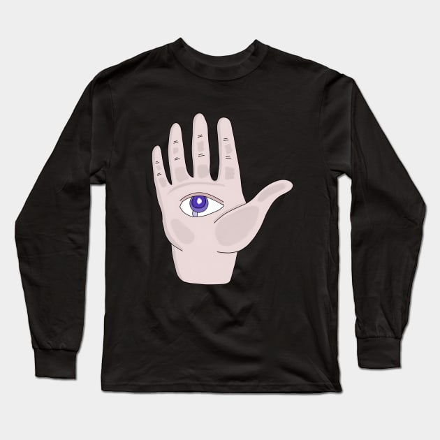 Hand With an Eye Long Sleeve T-Shirt by DiegoCarvalho